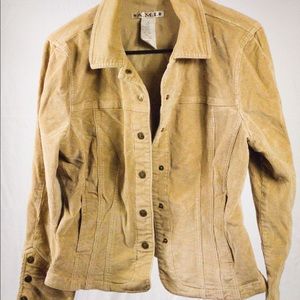 Fitted tan corduroy jacket